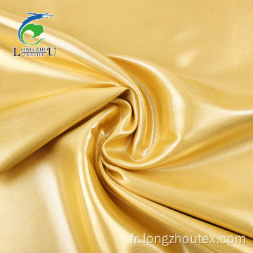 Tissu d&#39;aluminium 100D Spandex Satin